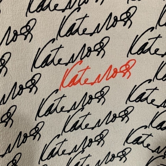 Equipment Kate Moss All Over Autograph Print Long Sleeve Blouse size Large - Picture 6 of 16